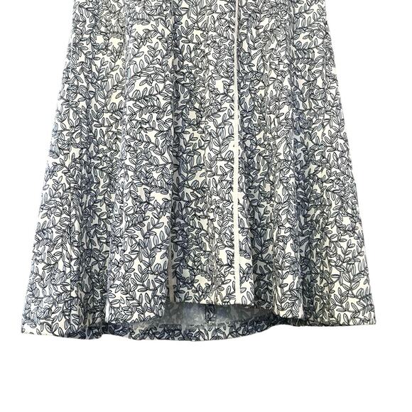 Ann Taylor Petite Blue/White Floral Vines Structured w/ Boning Dress | Size 14P - Picture 4 of 11